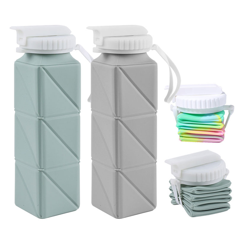 Water Bottle Collapsible - Складная бутылка для воды с соломинкой,