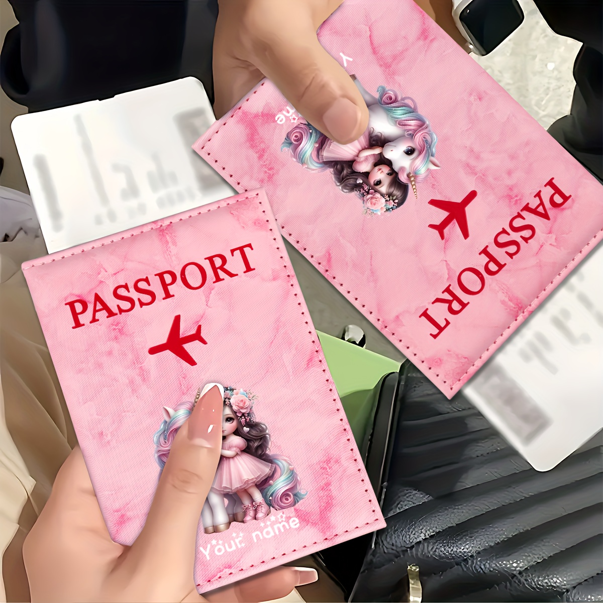 Travel Accessories On Plane - Обложка для паспорта из искусственной кожи