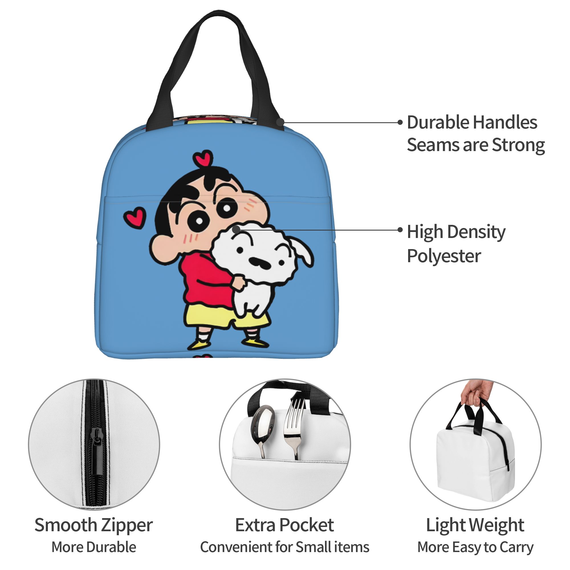 Travel Accessories 2022 - Термосумка для обедов Crayons S-Shinchans, водонепроницаемая,