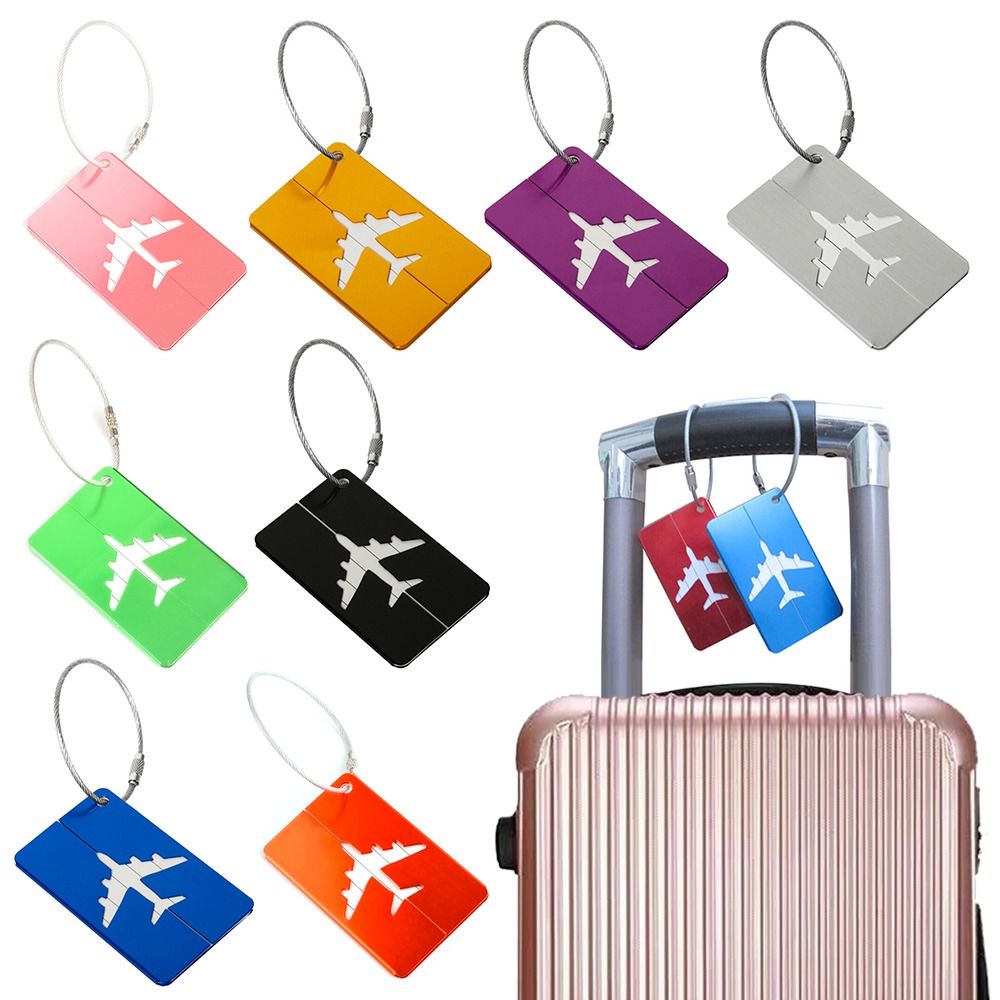 Travel Accessories On Plane - Алюминиевые бирки для багажа для путешествий,