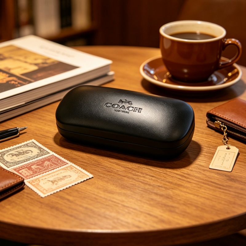 Travel Accessories Gifts For Men - Черный жесткий футляр для очков COACH,