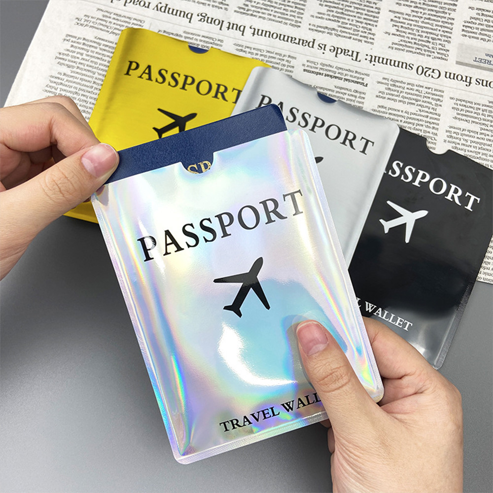 Travel Accessories On Plane - Защитный чехол для паспорта из алюминиевой