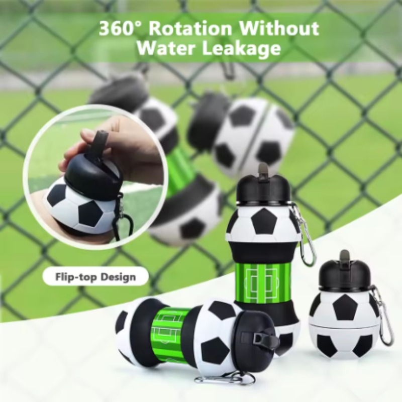 Water Bottle Collapsible - Силиконовая складная чашка для футбола, портативная
