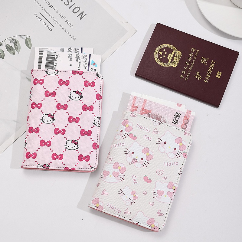Travel Accessories On Plane - Hello Kitty женская обложка для паспорта