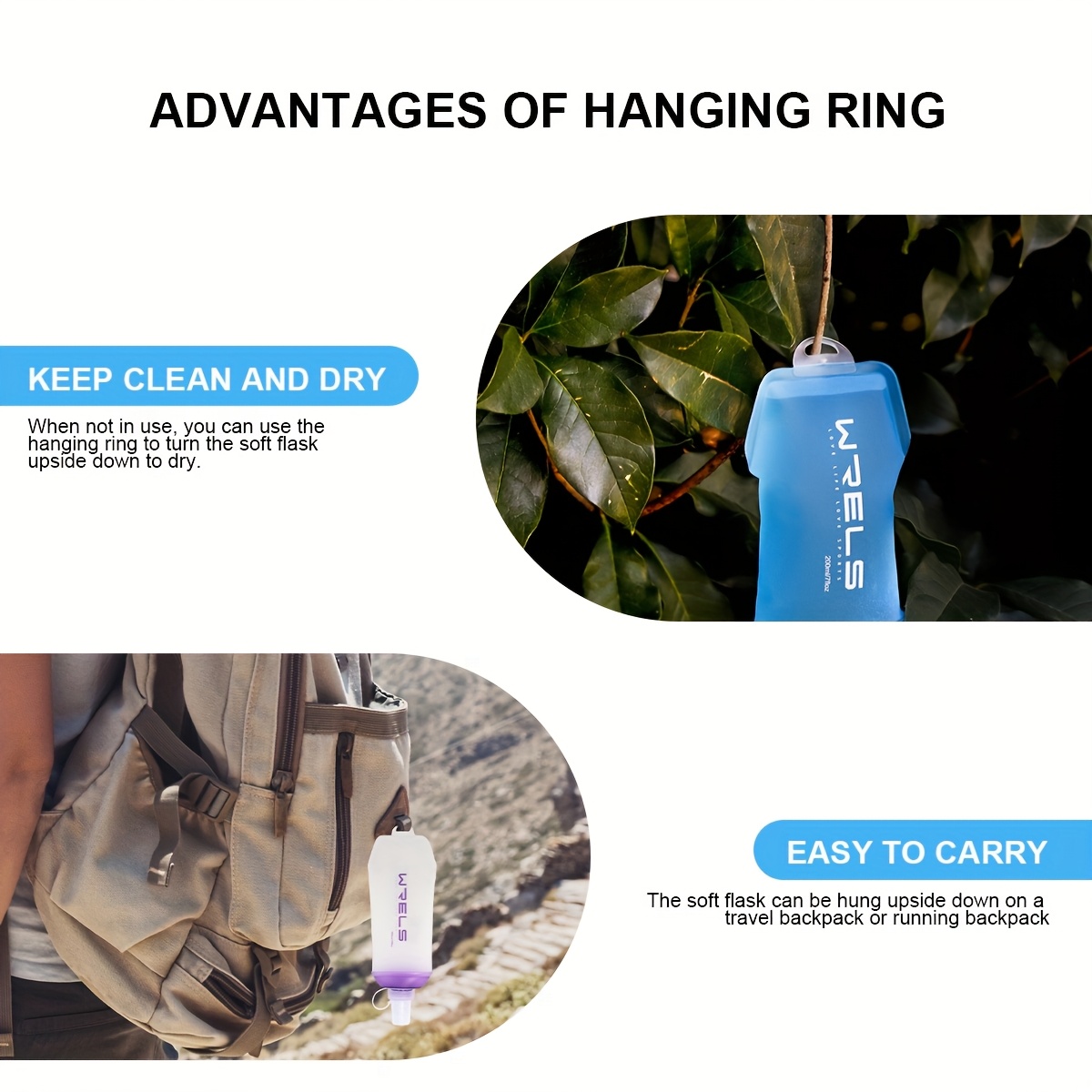 Складная мягкая фляга WRELS из – обзор и цена Water Bottle Collapsible