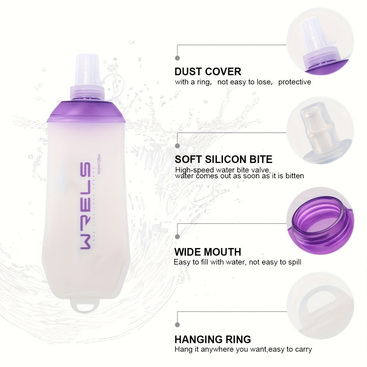 Складная мягкая фляга WRELS из – обзор и цена Water Bottle Collapsible