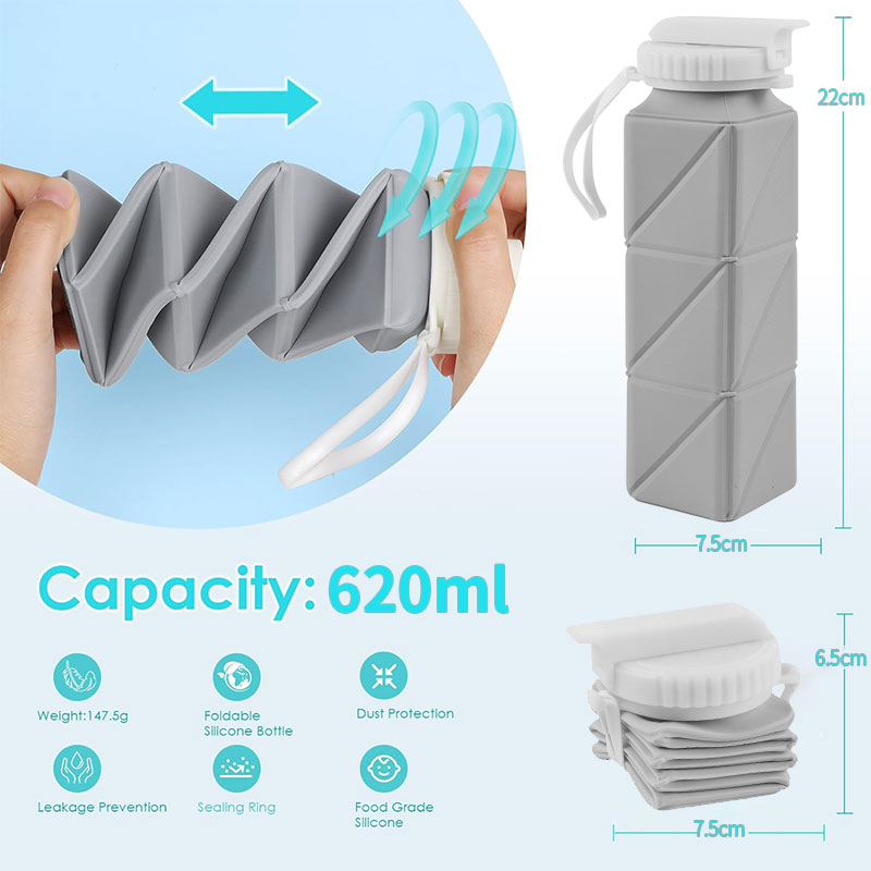 Складная бутылка для воды с со – обзор и цена Water Bottle Collapsible