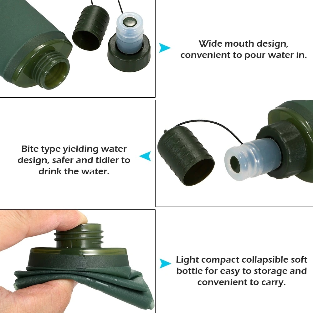 Складная мягкая бутылка для во – обзор и цена Water Bottle Collapsible